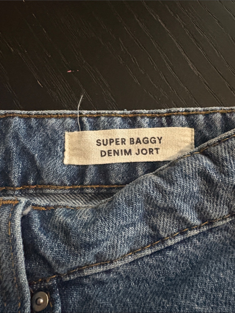 Cotton On Vintage Blue High-Rise Denim Jorts - Picture 3 of 4